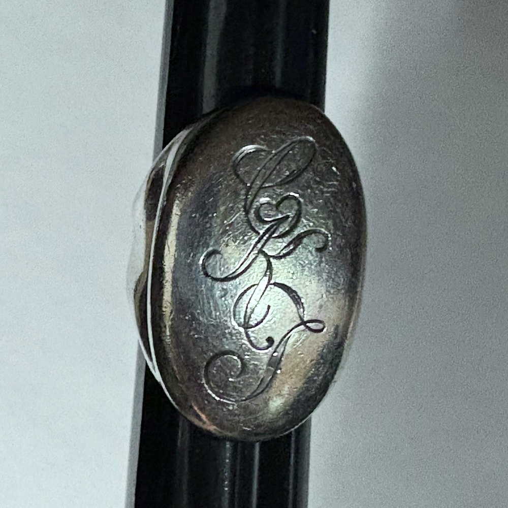 Minas Sterling Silver Monogram Ring - image 1